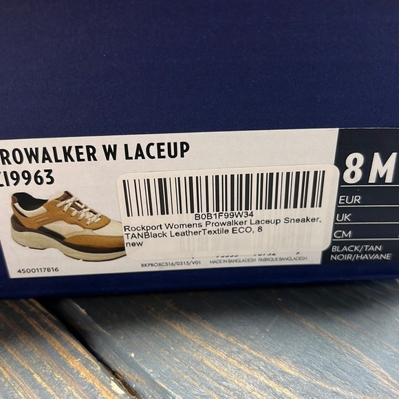 ROCKPORT PROWALKER ECO SNEAKER TAN/BLACK - 8 - Picture 7 of 7